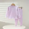 Conjunto de Ropa de Algodón Otoño e Invierno para Niños, Pantalones y Ropa, Sin Costuras, Clase A, Conjunto de Ropa Interior de Algodón de Colores para Niños y Niñas, Pantalones de Otoño para Bebé