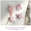 Acessórios para Unhas com Laço de Organza, Cristais Translúcidos de Gelo Triturado Rosa Jade, Decorações de Unhas Brilhantes de Doce de Ovo de Pombo