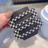 Pinza para el pelo a cuadros roja y negra básica para mujer, Pinza lateral, Pinza para flequillo estilo femenino, Pasador versátil, Accesorio para el cabello