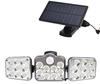 Fabricante de Iluminación Luz Solar de Pared Ultrabrillante con Cuatro Cabezales Giratorios, Luz de Calle Impermeable, Sensor de Movimiento Corporal Humano, Luz para Carretera y Jardín, Exterior