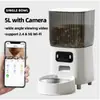 Comedouro Automático para Pets com Timer, Máquina de Alimentação Inteligente Quantitativa para Gatos e Cachorros, Controle Remoto, Comida para Gatos, Comida para Cachorros, Sem Fio