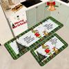 Alfombrilla de Cocina Navideña Absorbente Alfombrilla de Piso Absorbente de Aceite Juego de Alfombrillas Largas Antideslizantes Alfombrilla para Puerta de Entrada Venta al por Mayor Vestíbulo del Hogar