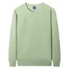 Sudadera de algodón de peso pesado de 320 g, para hombre, color liso, cuello redondo, diseño de hombros caídos, corte holgado, manga larga, sudadera para hombre para otoño