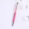 Pantalla táctil pluma de cristal color diamante Bolígrafo de metal regalo se puede fijar logo bolígrafo bolígrafo capacitivo multifuncional