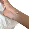 Pulsera de flor de plata minimalista estilo coreano, moderna, de lujo ligero, diseño simple, elegante, exquisita, creativa, accesorio versátil