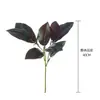 Decoración para el Hogar Hoja Pequeña de Magnolia de 2 Ramas (De Espalda Morada) Flor Artificial Estilo Ins Flor Falsa Venta al por Mayor de Fabricante Artesanías Transfronterizas
