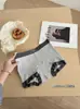 Ropa interior de algodón puro para mujer en color gris, empaquetada individualmente, 10A, de algodón puro antibacteriano, calzoncillos tipo bóxer pequeños para mujer con entrepierna extendida, ropa interior antibacteriana