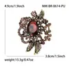 Broche Pequeno de Vidro em Liga de Metal Elegante e Versátil, Alfinete de Acessório de Roupa Masculino e Feminino Moderno de Alta Qualidade: Br0614