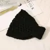 Banda para el cabello de lana tejida a mano para otoño e invierno, gorro de lana con protección para los oídos, banda para el cabello de ala ancha, accesorios para el cabello, tocado para mujer