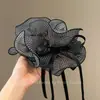 Presilha banana plissada de chifon, presilha vertical, presilha de garra de verão de alta qualidade, presilha para rabo de cavalo na nuca, presilha de cabelo elegante e delicada