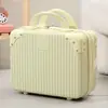 Estuche de Maquillaje ABS de 17 pulgadas con Impresión de Logo, Maleta Pequeña de 16 pulgadas, Almacenamiento de Gran Capacidad, Bolso de Mano Portátil