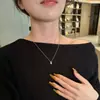 Toma Real de la Exquisita Artesanía del Collar Ultra Brillante Marquise Lágrima para Mujer, Hecho de Plata de Ley S925, con un Toque de Lujo Ligero y de Alta Gama, Cadena para Clavícula