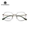STUDIOMUKU madera gafas cool diversión instantánea titanio puro para hombre y mujer montura de gafas para miopía de montura grande cuadrada poligonal