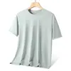18899t Camiseta de Seda de Gelo com Efeito Ondulado de Água de Secagem Rápida para Homens, Verão Tamanho Grande Gola Redonda Manga Curta, Alto Volume de Vendas Transfronteiriças no Verão