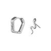 Pendientes de diseño de serpiente pequeña estilo frío INS para mujer, moda simple, Joker, aguja de plata 925, pendientes pentagonales, joyería al por mayor