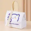 Bolsa Térmica para Almoço Bolsa de Mão Bolsa de Almoço para Estudante Trabalho Almoço Espessado Impermeável Bolsa Térmica de Folha de Alumínio