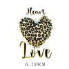 Nuevo patrón de impresión en forma de corazón transfronterizo, estampado en caliente, punto de camiseta, letras, estampado en caliente, impresión de transferencia de calor, pegatina, estampado en caliente