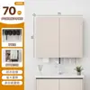 Gabinete de Espelho Feng Shui Embutido para Banheiro Montado na Parede Luz de Beleza Inteligente Desembaçador com Tomada para Secador de Cabelo Porta-Lenços
