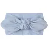 Nuevo Bebé 23 Colores Accesorios para el Cabello con Capucha Niños Color Sólido Suave Ancho Orejas de Conejo Diadema de Nailon Turbante para Bebé