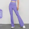 Pantalones de Yoga NULS de Pierna Acampanada Micro Primavera/Verano de Cintura Alta Levanta Glúteos Pantalones Deportivos para Exteriores Fitness Pantalones de Pierna Ancha Pantalones Ajustados de Pierna Acampanada