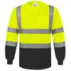 Camiseta Uniforme Refletiva de Comércio Exterior Alta Visibilidade Verão Respirável Roupa de Aviso Canteiro de Obras Trabalhos de Saneamento Estampa de Logo