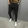 Pantalones de encaje de color liso para hombre, nuevos, de cuatro estaciones, transfronterizos europeos y americanos, para Amazon, holgados, casuales, deportivos, rectos