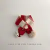 Bufanda Roja de Año Nuevo para Bebé Otoño e Invierno Gruesa Cálida Tejida para Cuello para Hombres Mujeres y Niños Bufanda de Cuello a Prueba de Viento Navideña
