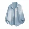Camisa de Xadrez Colorida de Manga Longa para Homens, Estilo Primavera, Camisa Casual Solta de Xadrez Pequeno, Top Estilo Miu, Jaqueta Q