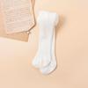 Medias Panty para Niños Temporada de Primavera y Otoño Leggings de Pierna Drapeada para Niñas Transpirables Abiertos Pantalones de Bebé Cintura Alta