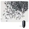 100 Adornos Metálicos para Uñas de Minerales Dorados y Plateados Remaches Metálicos de Semicírculo Accesorios para Uñas Base Plana Hemisferios Sólidos Bolas de Acero
