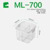 Recipiente Doméstico Personalizado Tarro Sellado Caja de Almacenamiento Caja de Plástico para Alimentos Engrosado Transparente Caja Redonda Larga Caja de Almacenamiento con Tapa