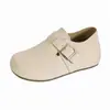 ¡Aumento de altura oculto! Mocasines retro cuadrados tallados para mujer, nuevos zapatos de estilo británico para otoño e invierno, cuero negro
