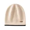 Gorro de Punto para Mujer Moda 100% Cachemira Pura Gorro de Otoño e Invierno Gorro Cálido Pequeño que Favorece el Rostro Gorro para Ciclismo al Aire Libre Gorro para el Frío