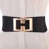 Vestido Decorativo com Cós Preto Moda Tendência Versátil Elástico Largo Cinto