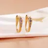 Brincos Europeus e Americanos Transfronteiriços Cor Francesa Zircônio Formato U Retrô Personalizados Estilo Ins Versátil Brincos para Mulheres