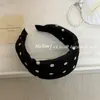 Diadema de Cabeza Ancha de Lunares de Alta Gama Estilo Hepburn Francés Coco Chanel Moda Elegante Ropa de Exterior Peinado con Presión Pinza para el Cabello