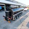 Exportación transfronteriza de camión cisterna de transporte de asfalto de 4 ejes, camión cisterna de transporte de petróleo, camión cisterna de mortero seco para cenizas volantes