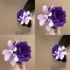 Pasador de Flor de Rosa Morada para Mujer 2025 Nuevo Popular Atmósfera Flor de Cabeza Accesorios para el Cabello Accesorios para el Cabello en Fotos Pasador