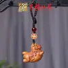Colgante de Cadena para Teléfono Móvil Talla de Caballo de Palosanto Yiming Xianyuan Arena Verde Arcoíris Llavero de Caballo Tallado en Madera Creativo
