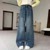Jeans con Forro de Polar para Niñas Otoño/Invierno 2026 Nuevo Estilo Jeans con Estampado de Rosa Invierno Espesados de una Sola Pieza Polar Niñas Niños Grandes