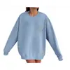 Nueva Sudadera de Estilo Simple Holgado con Cuello Redondo para Primavera y Otoño, Top Chaqueta Casual de Manga Larga para Mujer, Venta Directa de Fábrica en Stock