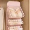 Bolsa de almacenamiento para ropa interior, organizador colgante para armarios, adecuado para dormitorios, para guardar sujetadores, lencería, calcetines y ropa interior
