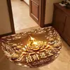 Felpudo de Buena Fortuna para Entrada Interior, Alfombra Resistente a la Suciedad y Absorbente de Polvo, Fácil de Limpiar, Alfombra Decorativa para Pasillo y Sala de Estar, Alfombra Absorbente de Agua