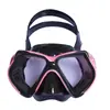 Máscara de buceo de marco grande al por mayor del fabricante vidrio templado equipo de snorkel para adultos máscara de PVC se puede emparejar con tubo de snorkel