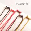 Cordão Pingente Nó Plano 2mm Fivela Yu Pei Ping An Corda de Colar Masculina Dourada Ajuste Corda Cordão Pingente Vermelho Atacado