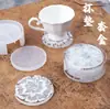 DIY Pegamento de Gota de Cristal Coaster de Epoxi Coaster Redonda Caja de Almacenamiento Molde de Espejo de Silicona