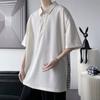 Polo de manga corta de verano, camiseta holgada de media manga con solapa y moderno