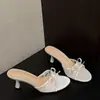 ¡Hada Gigante~! Sandalias de tacón de aguja con tiras de lazo dulces y punta abierta para mujer, tacones altos sexys de encaje para usar al aire libre