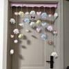 Cortina de Puerta de Nubes Cortina de Puerta de Amor Viento Ins Decoración Colgante Dormitorio Corazón de Niña Viento de Princesa Pasillo Habitación Sala de Estar Media Cortina