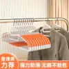 Cabide antiderrapante de duas posições para roupas, cabide de plástico sem costura para uso doméstico, suporte para pendurar roupas em quarto, armazenamento espesso